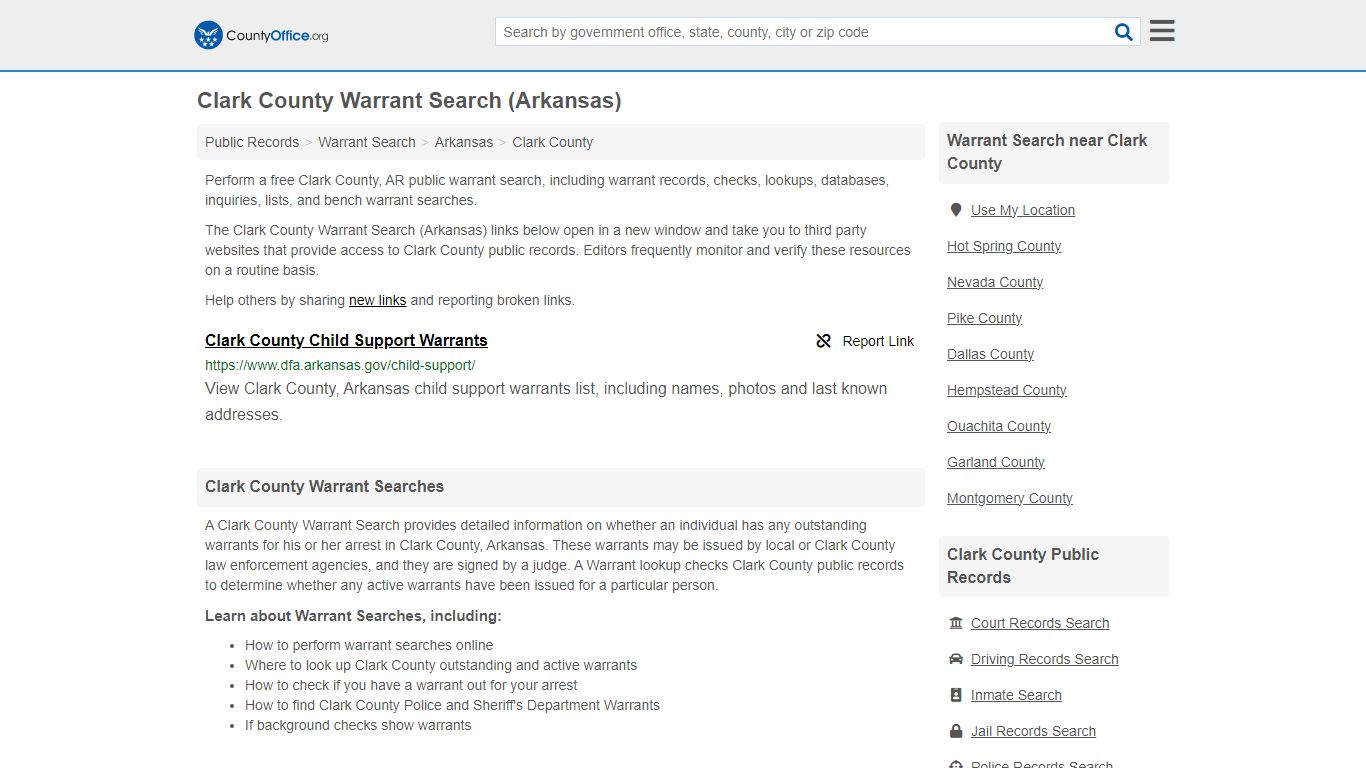 Warrant Search - Clark County, AR (Warrant Checks & Lookups)
